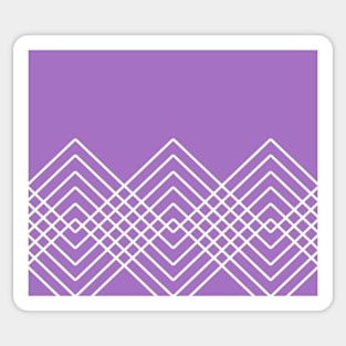Abstract geometric pattern - purple and white. Sticker